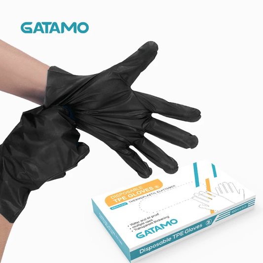 Disposable Plastic Black TPE Gloves Cheap hand Glove Powder Free Food Grade Gloves