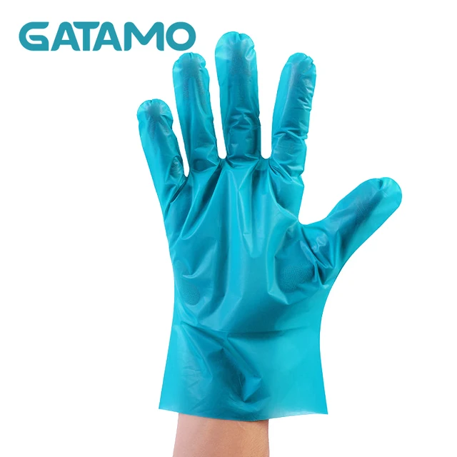 Disposable Plastic Blue TPE Gloves Cheap hand Glove Powder Free Food Grade Gloves