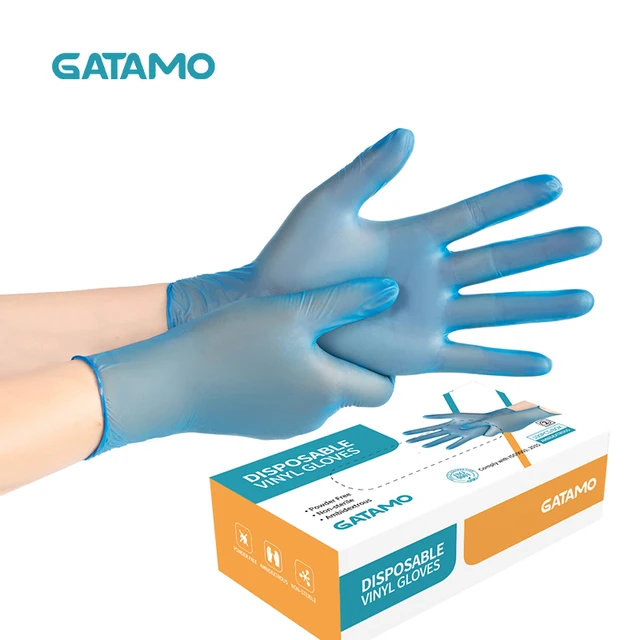 Gatamo Blue Nitrile Gloves - Exam Grade, Powder Free (4Mil), 10 Box