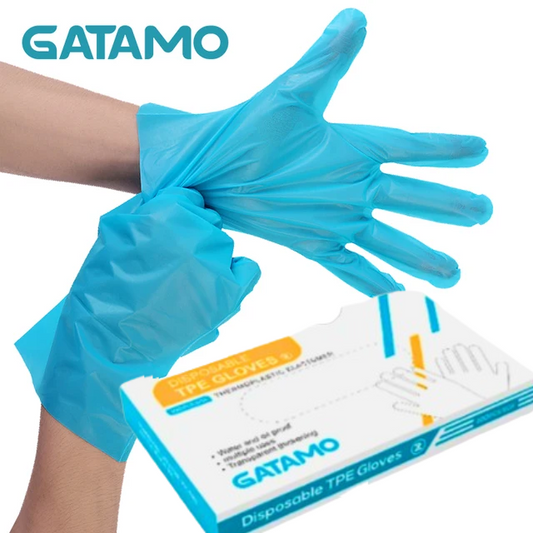 Disposable Plastic Blue TPE Gloves Cheap hand Glove Powder Free Food Grade Gloves